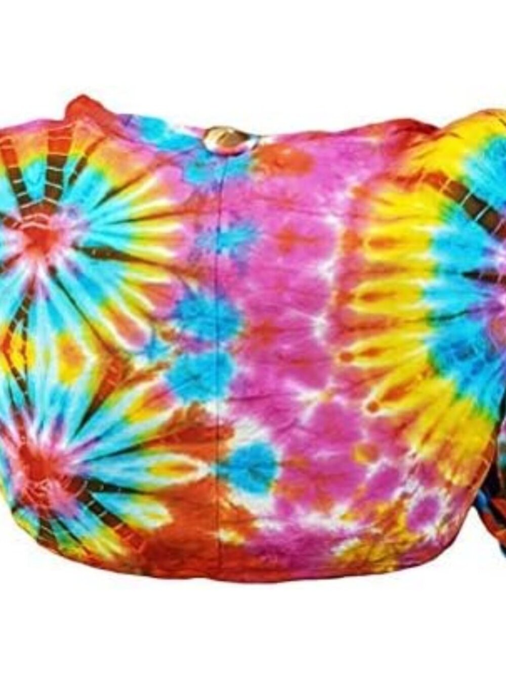 BTP! Tie Dye Sling Crossbody Shoulder Bag Purse Cotton Bohemian - Firework VY5